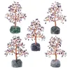 TUMBEELLUWA – arbre d'argent en cristal naturel avec Base de pierres précieuses, ornements de figurines pour la richesse FengShui, décoration de maison porte-bonheur, 260r