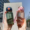 14 oz Eko Çocuk Çocuk Şişeleri Açık Yürüyüş Koşu Plastik Spor Şişe BPA Ücretsiz Mektup Baskı Alanı Wter Şişeler