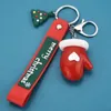 Fashion Merry Christmas Key Ring Cartoon Christmas Tree Santa Hat Socks Keychain Holders Bag Hangende sieraden Will en Sandy
