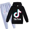 십대 어린이 Tiktok 옷 세트 소년 소녀 후드와 조깅 바지 2 PCS 정장 TIK 토크 트랙 슈트 의상 어린이 314 년 309R4414424