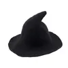 Stingy Brim Hattar Fufucaillm 2021 Modern Halloween Witch Hat Fashion Wool Fedoras för Vuxen Girl Party