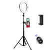 Anel de luz led regulável para selfies, com tripé, usb, anel de luz para selfies, grande pogalografia, com suporte para celular studio5070868