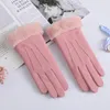 Mode hiver gants pour femmes écran tactile thermique Plus velours étudiants mignons conduite épaissir Anti-froid WL0041