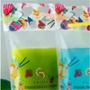 DIY 500ml Disposable Juice Pouch Clear Multi Colors Frosted Drink Pouches Zelf Ondersteunende Drank Plastic Tas Zomer 0 23xc G2