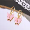 Acrylic Butterfly earrings Hip Hop jewelry dangle hoop ear ring clip Chandelier women rings candy colors wedding