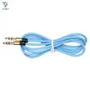 100pcs/lot Car Audio AUX Extention Cable 3ft 1M wired Auxiliary Stereo 3.5mm metal Jack port Male Lead for portable Phone computer Speaker