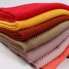 Мода полное покрытие Crinkle Hijab Scarf Plain Cotton Musslim Woman Shawls и завершает Turban Foulard Hijabs Малайзийский платок