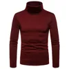 6Colors Winter Warm Men Basic Top Turtleneck Long Sleeve Soft Knitted Tops Comfort Stretch Sweater Solid Classic Male S-XXL1