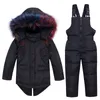 Winter Kids Snowsuit Jackets Hoodies Duck Down Ski Suit For Girls Snow Suit Outfits Snow Wear Jumpsuit Sets Coat Snowsuit 09272749773