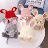 M277 nouveau automne hiver bébé enfants tricoté chapeau mignon lapin oreille casquettes bonnets filles enfants casquette chaud chapeaux