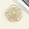 Hot Sale 2020 Women Brand Fashion Jewelry Vintage Camellia Flower Style Brosch Party Sweater Brooche Flower Pearl2260720