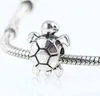 100Pcs Tibetan Silver Metals Big Hole Beads Tortoise Charms Spacer Beads For Jewelry Making 16x13mm