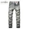 Gersri Designer Brand Men Jeans Skinny Ripped Destroyed Stretch Slim Fit Hop Hop Pants With Plus Size Pants For Men