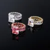 Big Square Diamond Rings Luxe Elegance Bagues de fiançailles pour Accessoires Bijoux Femmes Mode Alliance Zircon