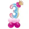 13 pièces ballons numériques anniversaire 1 2 3 4 5 6 7 8 9 ans 1er 2e 3e 4e 5e 6e 7e bébé fille princesse enfants décorations de fête 2643