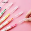 6 farben/set Doppel Headed Highlighter Stift Mild Zeichnung Kunst Marker Stifte Für Schüler Kritzeln Fluoreszierende Schreibwaren