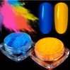 9 Scatole/set Neon Pigmento In Polvere Per Unghie Fluorescenza Gradiente Glitter Estate Shinny Polvere Ombre FAI DA TE Unghie artistiche Decorazione Manicure