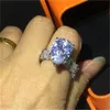 Water Drop 8ct Sona CZ Ring Originele 925 Sterling Silver Engagement Wedding Band Ringen voor Dames Bruids Luxe Party Sieraden