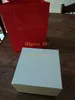 Original Box Paper Inre papper med röda läderlådor Män damklockor för presentlåda259o