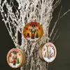 Décorations de Noël Soldat en noyer en bois avec lampe Pendant Round cinq pendentifs étoiles Small Tree Pendant Wholesale 2021 Nouvel An