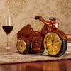 Rétro nouveau porte-verre à vin de moto porte-vin en résine porte-bouteille de vin de cuisine avec montre et thermomètre dîner romantique artisanat collection