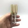 4ML 2.5ML Lipgloss Plastic Bottle Containers Empty Gold Tube Eyeliner Eyelash Container Mini Lip Gloss Split Packing Bottles