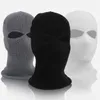 Balaclava Hat Beanie Vinterhattar för Mens Kvinnor Cykling Skidåkning Fullt ansiktsmask Tvåhål täcker kepsar Sticka akryl