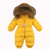 Russie Hiver Baby Swows Costumes Kids Jumpsuit Hold 25 18m4t Garçons Girls Chaussade Natural Fourn