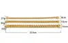 Сплошная 18-километровый золотой из нержавеющей стали Мужские мужские тяжелые кубинские звенья браслет 8 мм-14 мм браслеты мужчины панк бордюр двойной застежки