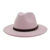 New Arrival Mężczyźni Kobiety Fedora Panama Hat Winter Szeroki Brim Czapka Czapka Jazzowa Czapka