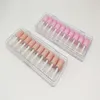 10шт в коробке 4мл Пустой Lip Gloss Tube Lip Balm Container Mini Перезаправляемые бутылки лака для ногтей бутылки Флакон образец трубки