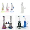 8.6inch Hookahs colorful 4 style glass bong quartz banger with bowl for dab rig water pipe