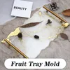 Fruit Tray Mold Tea Tray Glue Mold Tray Silicone Mold Coaster Silicone Molds Art Craft Jewelry Display Tools free shipping