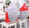 Cadeira de Natal Covers Papai Noel Capa Jantar Cadeira tampas traseiras Cadeiras Cap Xmas Início Banquete de Casamento Decorações de Natal LSK1201