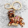 Renkli Rhinestone Fil Anahtar Keychain Araba Anahtar Tutucu Damla Kadın Çanta Süsleri Kolye Küçük Hediye215f