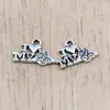 300 sztuk Antique Silver Jednostronny Design "Kocham mojego psa" Charms Wisiorki DIY Jewelry 17 x13mm A-610