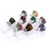 Colorful bowl different style 14mm and 18mm handle pipe for glass smoking bong bowls