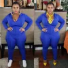 Plus Size 3x 4x 5xl Spadek Zima Kobiety Większy Rozmiar Odzież Długie Rękaw Dres Kurtka Płaszcz + Spodnie Dwuczęściowe Ustaw Ustawia Casual Stroje 3797