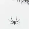 100 stücke Black Plastic Mini Simulation Spinne Lustige Schwarze Gefälschte Spider Halloween Party für Halloween Dekor Geisterhaus