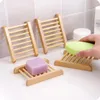En gros 100 pièces en bois naturel porte-savon en bois porte-savon stockage porte-savon plaque boîte conteneur pour bain