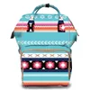 Designer- Sunflower Moda Torba Pieluchy Personal Palple Baby Travel Plecak Aztek Print Mummy Bag NaPpy Torba w / Stroller Pasek