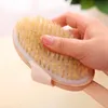 Naturel Long Poils En Bois Corps Brosse Masseur Bain Douche Dos Spa Épurateur Salle De Bains Fournitures En Gros HHE1391