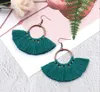 Womens Fashion Bohemian Earrings Long Tassel Fringe Dangle Hook Earring Eardrop Ethnic Jewelry Christmas Gift Wholesale DHL Free