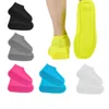 Sapatos à prova de água silicone Unisex Calçados protetores de botas de chuva para o interior de sapatos ao ar livre Dias chuvosos cobrir limpeza Overshoes HHD1730