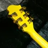 Rzadka żółta żółta skóra Hide China Made Signature Electric Guitar 24 progi 8804714