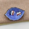 Flaga Ameryki 4 lipca Serce Drop Kolczyki American Flag Serce Shape Kolczyki 221U