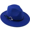 Простая новая шерстяная женская шляпа федора для зимней осенью элегантлади из макияжа с широколокожими джазовые кепки размером 5660cm4268228