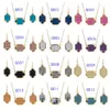 Goud Verzilverd Drusy Druzy Ketting Stijl Drop Oorbellen Sieraden Set Hars Glitter Choker voor Vrouwen