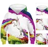 Neue europäische und amerikanische Regenbogen-Pferd 3D Digital Printing Kinder Pullover für Männer und Frauen Sport-Baseball-Uniform Maxi-Top