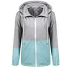 Automne femmes vêtements mode coupe-vent femme imperméable pluie mince veste fermeture éclair à capuche décontracté sport manteau grande taille